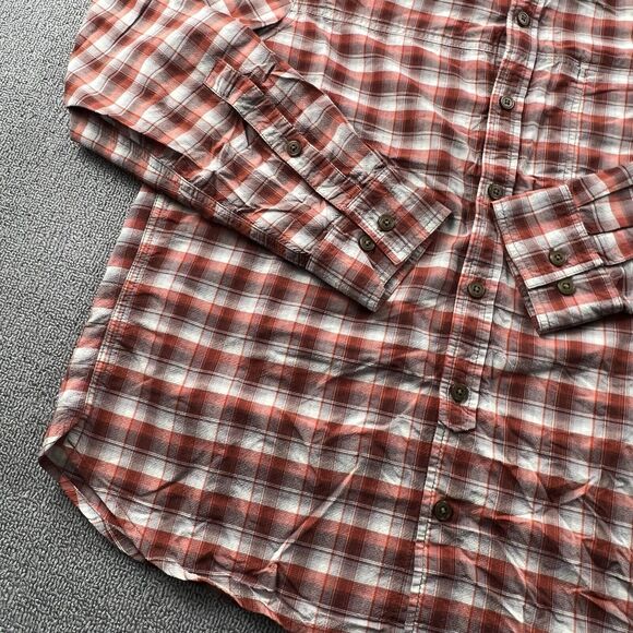 PrAna Shirt Adult Medium Check Button Up Long Sleeve Outdoor Casual Men's - Picture 7 of 14